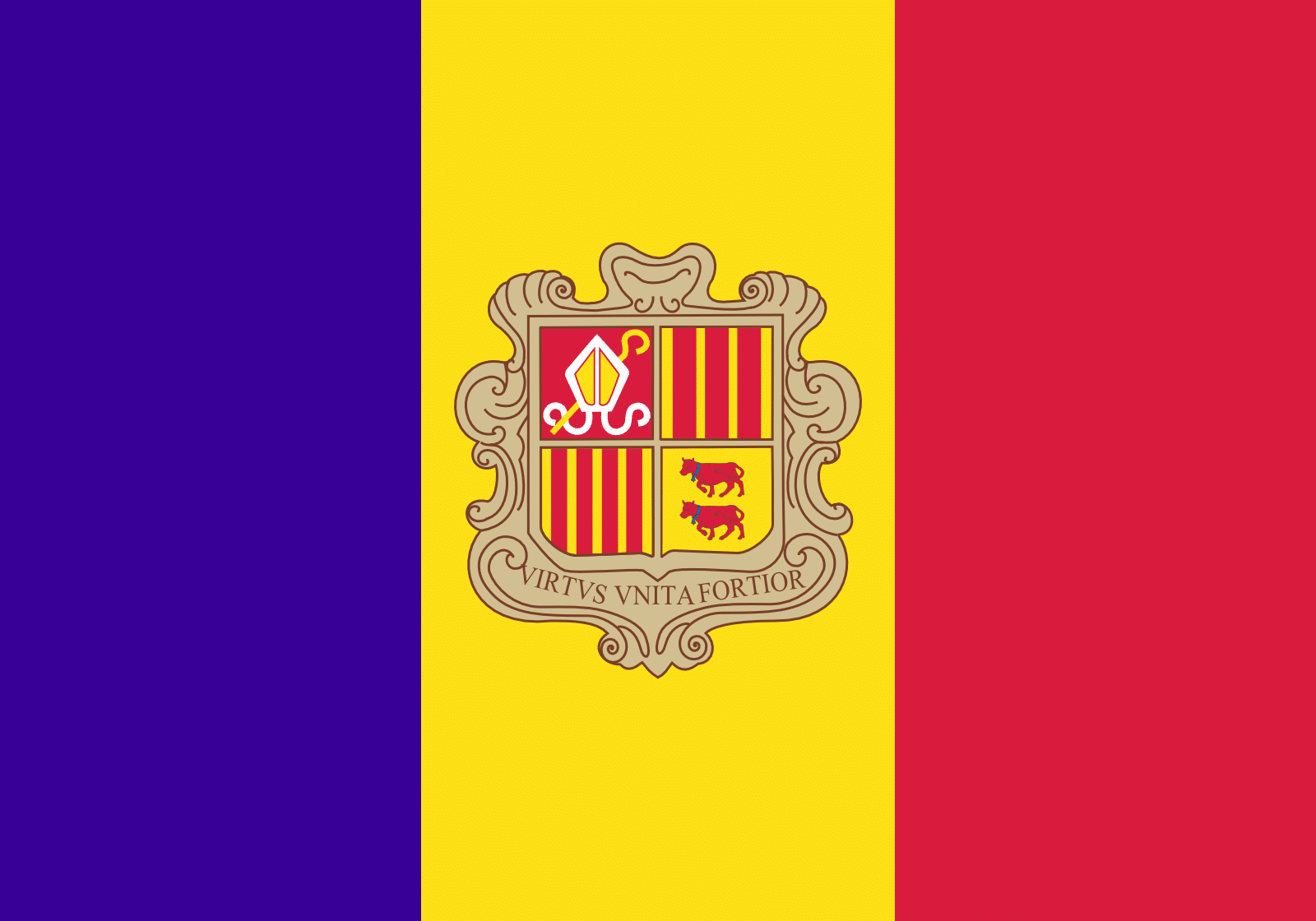 Andorranische Flagge