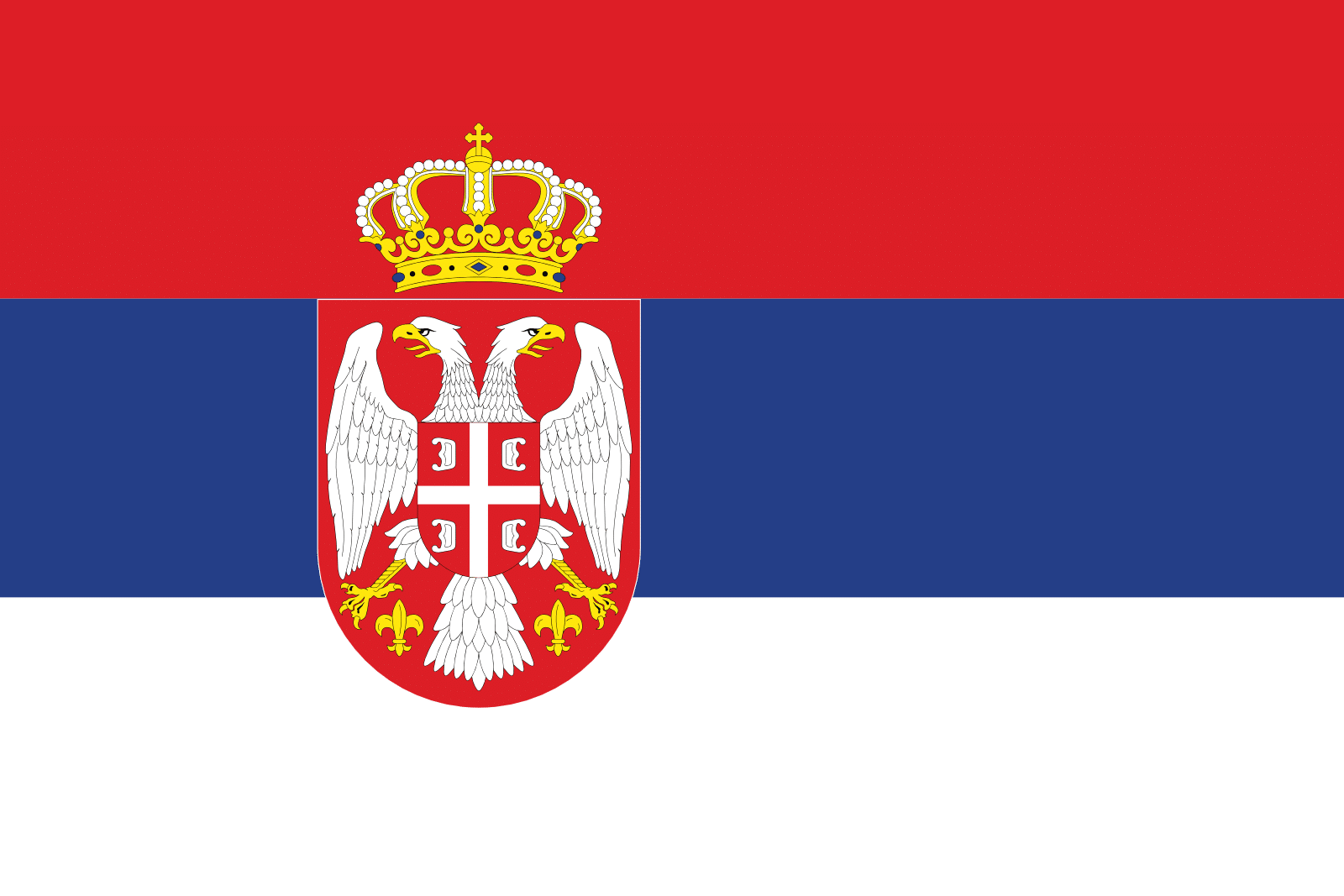Serbisk flagga