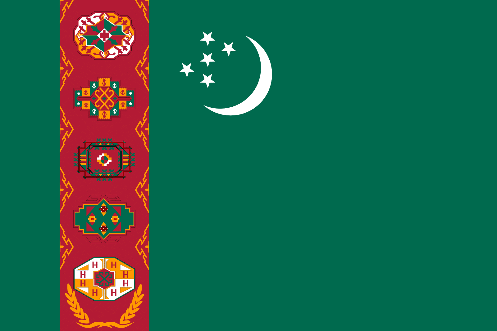Türkmenisztán zászló