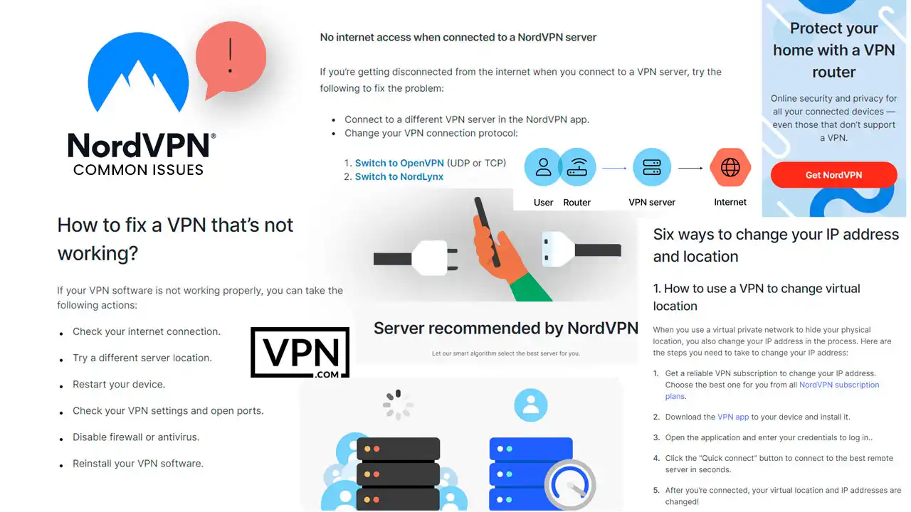 NordVPN customer support troubleshooting common VPN issues and fixing connection problems