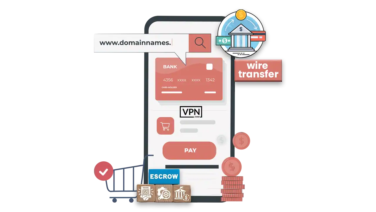 a screenshot of a phone showing Common Payment Methods for Purchasing Premium Domain