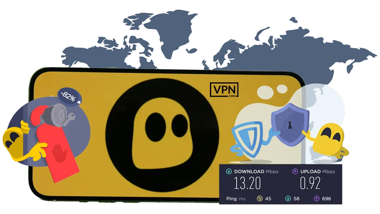 CyberGhost VPN performance metrics as one of the best VPNs