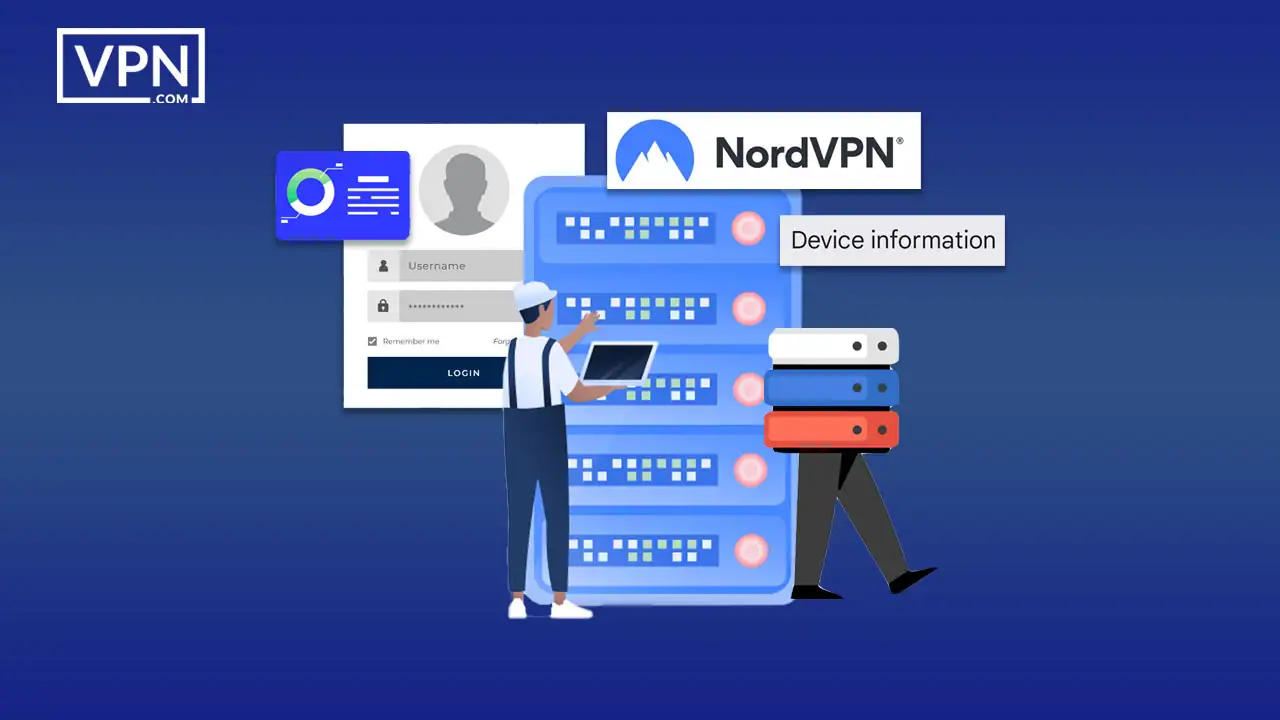 a man standing next to a computer nordvpn Data Collection Practices