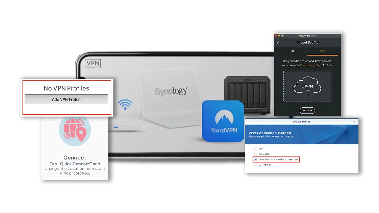 How do I set up NordVPN with a NAS