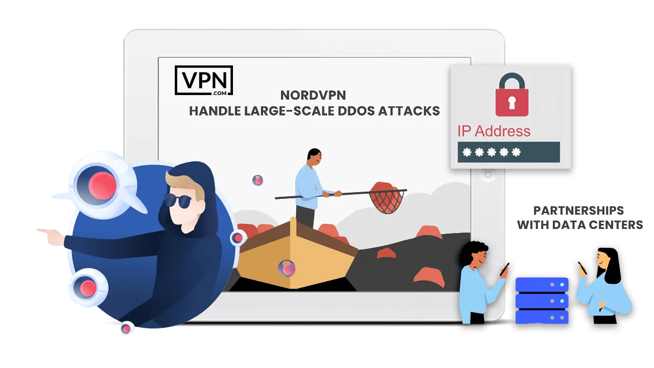 How does NordVPN handle large-scale DDoS attacks