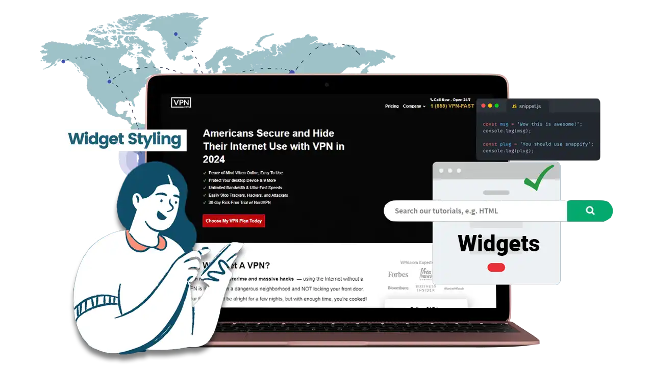Guide on how to use VPN.com Widgets for enhanced site engagement