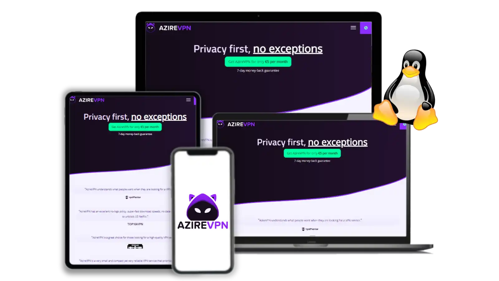 Azire VPN installation on multiple devices including Linux