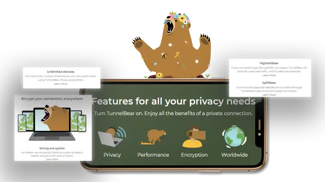 Key TunnelBear VPN Features