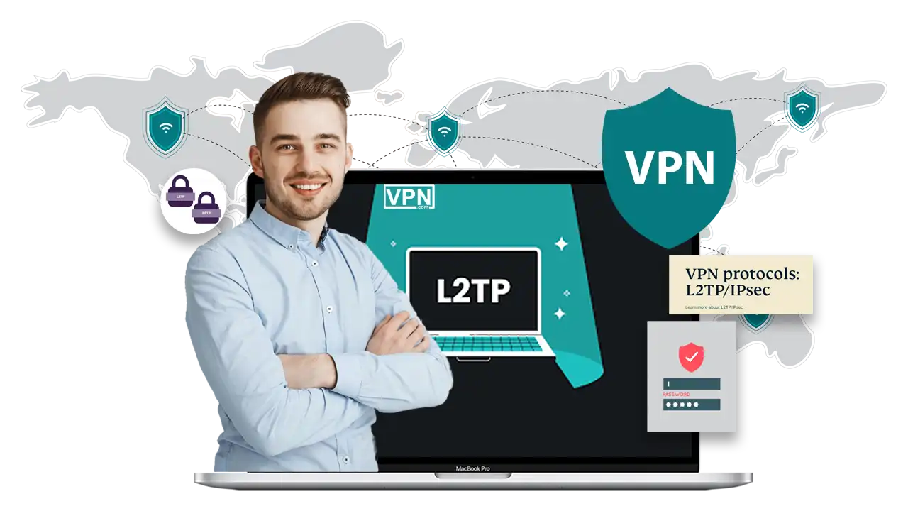 L2TP/IPsec compatible VPNs with various VPN service logos