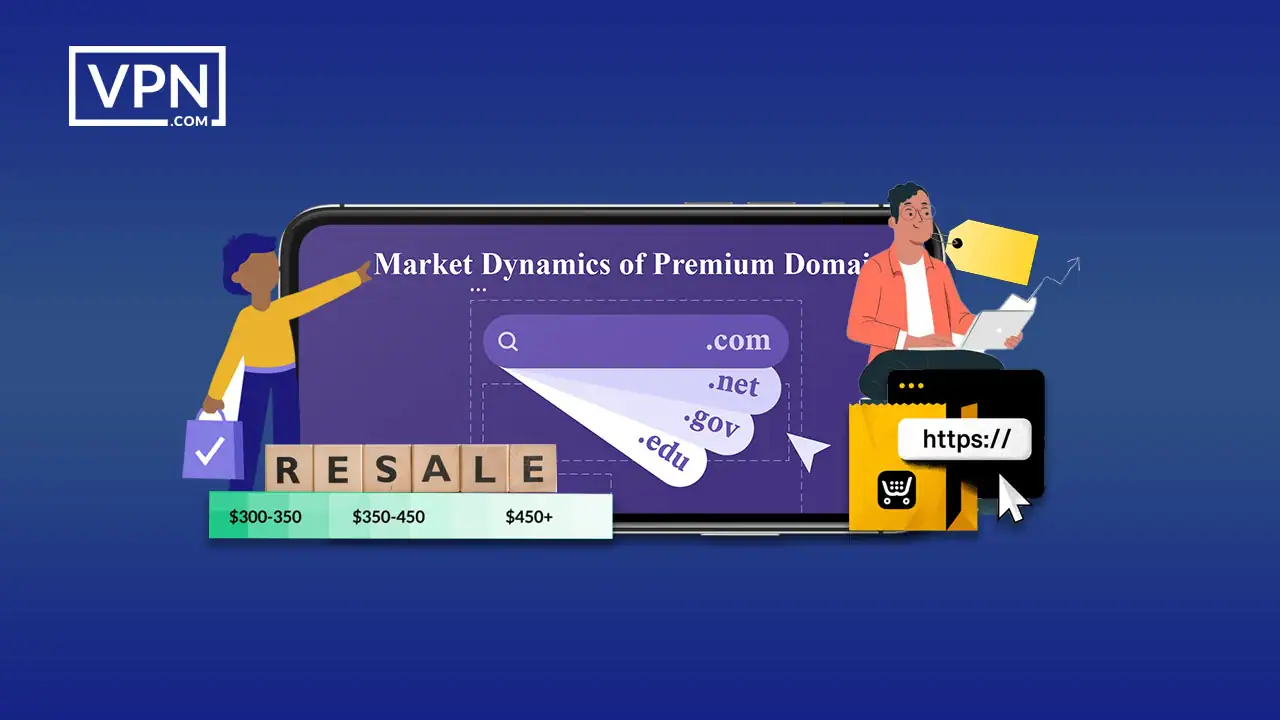 a man sitting on a laptop showing domain market dynamics