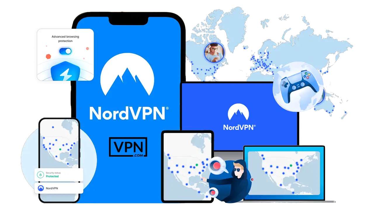 NordVPN global coverage for gaming VPNs