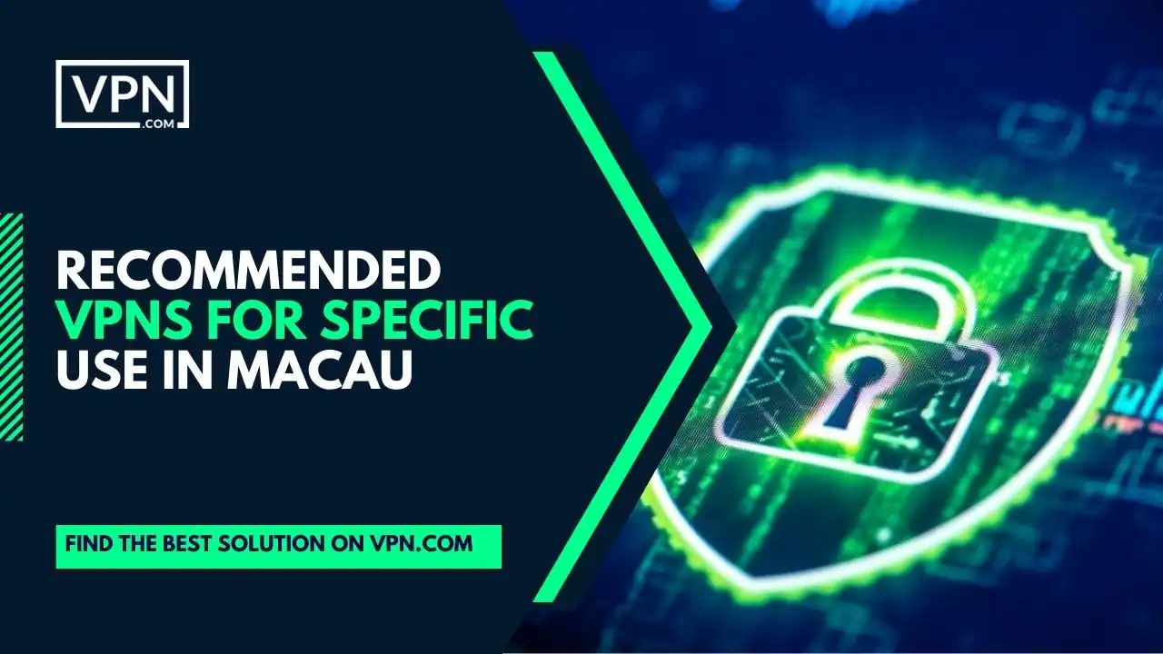 Recommended VPNs For Specific Use In Macau and the side icon shows VPN animation