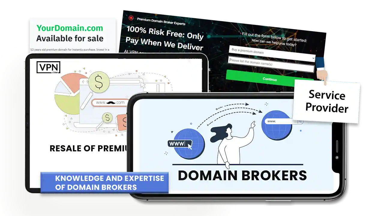 a screenshot of a computer showing  Role of Domain Brokers