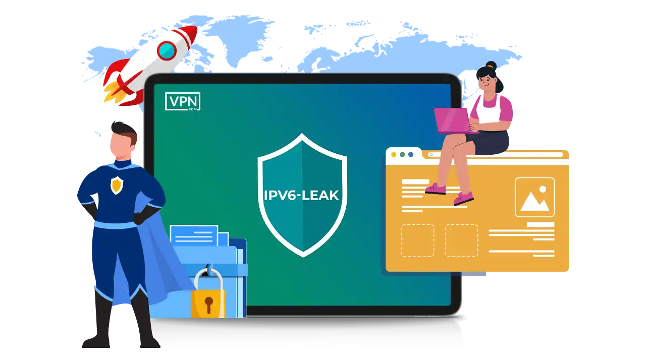 a computer screen showing VPNs that Offer IPv6 Leak Protection