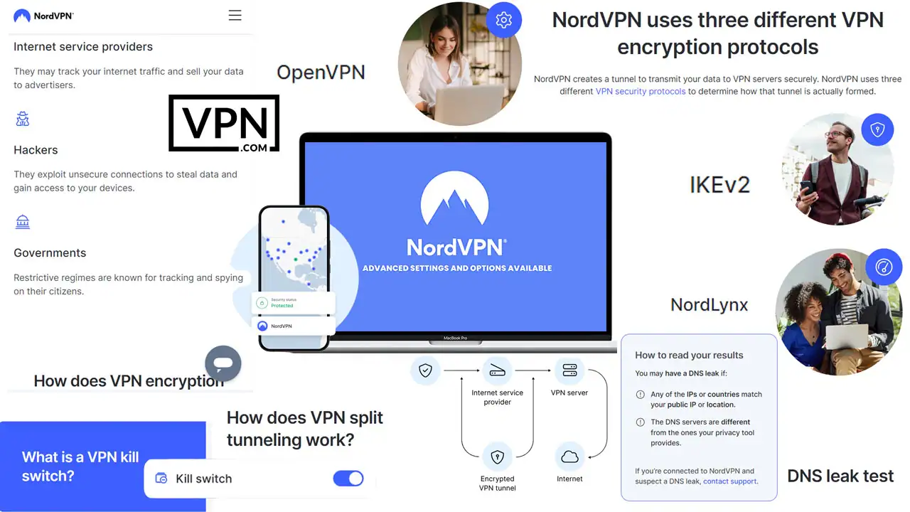 a screenshot of a computer showing advanced settings and options available At NordVPN